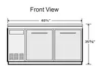 Falcon ABB-48 Back Bar Cabinet, Refrigerated