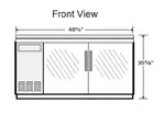 Falcon ABB-48G Back Bar Cabinet, Refrigerated