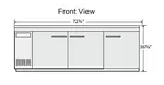 Falcon ABB-72 Back Bar Cabinet, Refrigerated