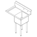 Falcon E1C-16X20-L-18 Sink, (1) One Compartment