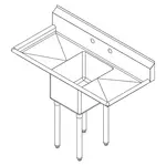 Falcon E1C-18X18-2-18 Sink, (1) One Compartment