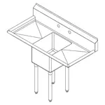 Falcon E1C-18X18-2-18 Sink, (1) One Compartment