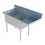 Falcon HD2C-18X18-R-18 Sink, (2) Two Compartment