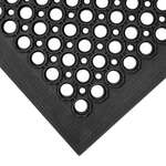 Falcon Rubber Mat, 3' X 3', Black, Interlocking, Holes, Arvesta RM-33K