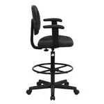 Flash Furniture BT-659-BLK-ARMS-GG Work Stool