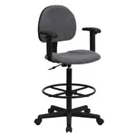 Flash Furniture BT-659-GRY-ARMS-GG Work Stool