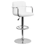 Flash Furniture CH-102029-WH-GG Bar Stool, Swivel, Indoor