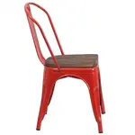 Flash Furniture CH-31230-RED-WD-GG Chair, Side, Stacking, Indoor