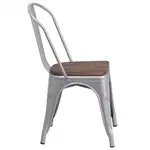 Flash Furniture CH-31230-SIL-WD-GG Chair, Side, Stacking, Indoor