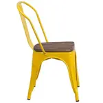 Flash Furniture CH-31230-YL-WD-GG Chair, Side, Stacking, Indoor