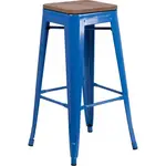 Flash Furniture CH-31320-30-BL-WD-GG Bar Stool, Stacking, Indoor