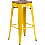 Flash Furniture CH-31320-30-YL-WD-GG Bar Stool, Stacking, Indoor