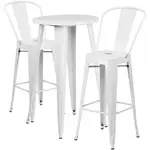 Flash Furniture CH-51080BH-2-30CAFE-WH-GG Chair & Table Set, Outdoor