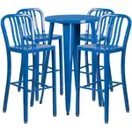 Flash Furniture CH-51080BH-4-30VRT-BL-GG Chair & Table Set, Outdoor