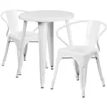 Flash Furniture CH-51080TH-2-18ARM-WH-GG Chair & Table Set, Outdoor