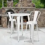 Flash Furniture CH-51090BH-2-30CAFE-WH-GG Chair & Table Set, Outdoor