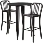 Flash Furniture CH-51090BH-2-30VRT-BQ-GG Chair & Table Set, Outdoor