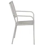 Flash Furniture CO-2-SIL-GG Chair, Armchair, Stacking, Outdoor