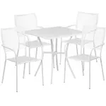 Flash Furniture CO-28SQ-02CHR4-WH-GG Chair & Table Set, Outdoor