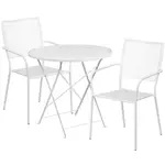 Flash Furniture CO-30RDF-02CHR2-WH-GG Chair & Table Set, Outdoor