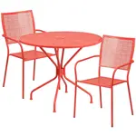 Flash Furniture CO-35RD-02CHR2-RED-GG Chair & Table Set, Outdoor