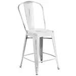 Flash Furniture ET-3534-24-WH-GG Bar Stool, Outdoor