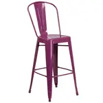 Flash Furniture ET-3534-30-PUR-GG Bar Stool, Outdoor