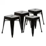 Flash Furniture ET-BT3503-18-BLK-GG Bar Stool, Stacking, Indoor