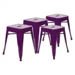 Flash Furniture ET-BT3503-18-PR-GG Bar Stool, Stacking, Indoor