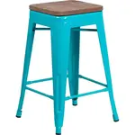 Flash Furniture ET-BT3503-24-CB-WD-GG Bar Stool, Stacking, Indoor