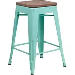 Flash Furniture ET-BT3503-24-MINT-WD-GG Bar Stool, Stacking, Indoor