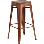 Flash Furniture ET-BT3503-30-POC-WD-GG Bar Stool, Stacking, Indoor