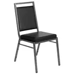 Flash Furniture FD-LUX-SIL-BK-V-GG Chair, Side, Stacking, Indoor