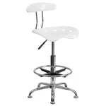 Flash Furniture LF-215-WHITE-GG Work Stool