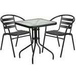 Flash Furniture TLH-0731SQ-017CBK2-GG Chair & Table Set, Outdoor