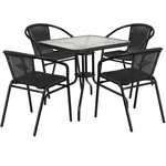 Flash Furniture TLH-073SQ-037BK4-GG Chair & Table Set, Outdoor