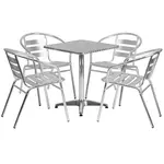 Flash Furniture TLH-ALUM-24SQ-017BCHR4-GG Chair & Table Set, Outdoor