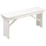 Flash Furniture XA-B-40X12-WH-GG Bench, Indoor