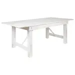 Flash Furniture XA-F-84X40-WH-GG Table, Indoor, Dining Height