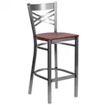 Flash Furniture XU-6F8B-CLR-BAR-CHYW-GG Bar Stool, Indoor