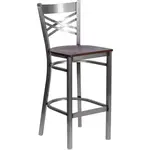 Flash Furniture XU-6F8B-CLR-BAR-WALW-GG Bar Stool, Indoor