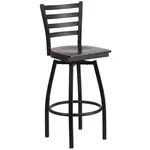 Flash Furniture XU-6F8B-LADSWVL-WALW-GG Bar Stool, Swivel, Indoor