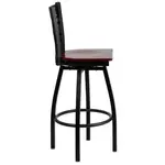 Flash Furniture XU-6F8B-XSWVL-MAHW-GG Bar Stool, Swivel, Indoor