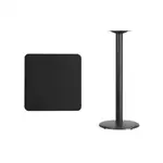 Flash Furniture XU-BLKTB-2424-TR18B-GG Table, Indoor, Bar Height