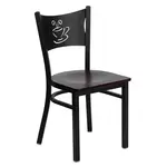 Flash Furniture XU-DG-60099-COF-MAHW-GG Chair, Side, Indoor