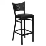 Flash Furniture XU-DG-60114-COF-BAR-BLKV-GG Bar Stool, Indoor