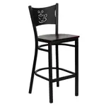 Flash Furniture XU-DG-60114-COF-BAR-MAHW-GG Bar Stool, Indoor