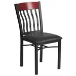 Flash Furniture XU-DG-60618-MAH-BLKV-GG Chair, Side, Indoor