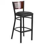 Flash Furniture XU-DG-6H1B-MAH-BAR-BLKV-GG Bar Stool, Indoor