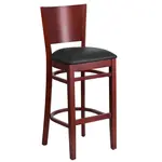 Flash Furniture XU-DG-W0094BAR-MAH-BLKV-GG Bar Stool, Indoor